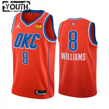 Dres Oklahoma City Thunder Jalen Williams 8 Jordan 2022-23 Statement Edition Naranča Swingman - Dječji
